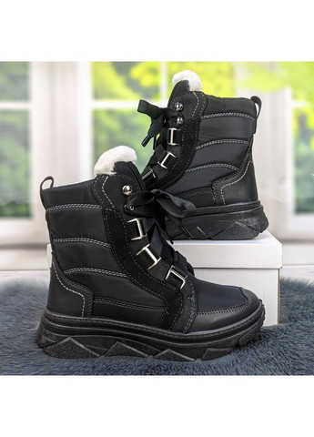 Черевики жіночі зимові дутики на шнурках Dago (301690013)