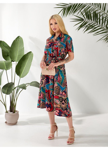 Комбинированное платье 200854 DIA COSA