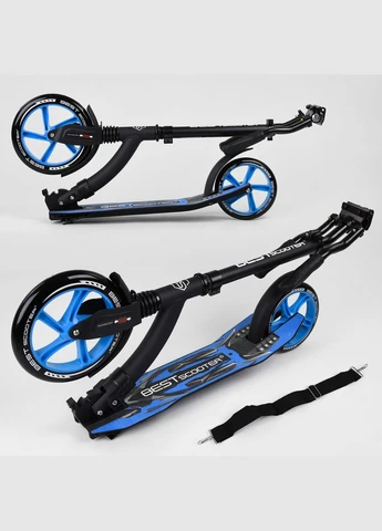 Самокат двоколісний " ", з амортизатором. Black and Blue (74314) Best Scooter (340911677)