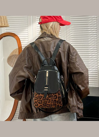 Жіночий міні-рюкзак сумка XD сумка-рюкзак трансформер леопард чорний OEM (328267048)