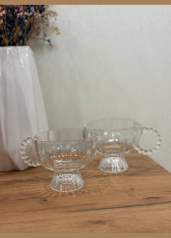 Набор креманок HP-19-7 стеклянных 2 шт. 300 мл Прозрачный Yiwu (337503463)