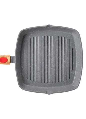 Сковорода-гриль 28 см з антипригарним покриттям та знімною ручкою, сірий MGC (322771198)