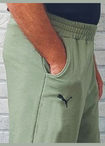 Чоловічі штани джогери великого розміру накат пума, батал (колір олива), тринитка петля, дуже гарної якості No Brand (315338930)