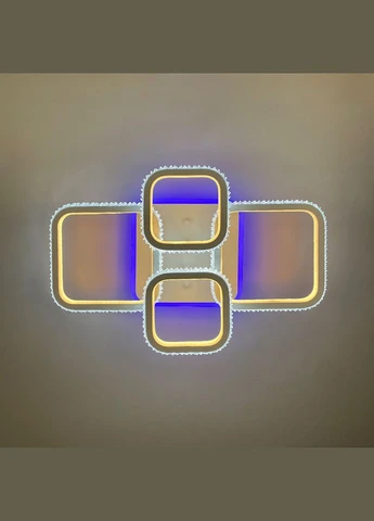 Світлодіодна LED люстра з RGB підсвіткою в білому корпусі LineF (397591600)