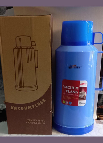 Термос вакуумный со стеклянной колбой DayDays 1,8 литра (синий) Frico (300001330)