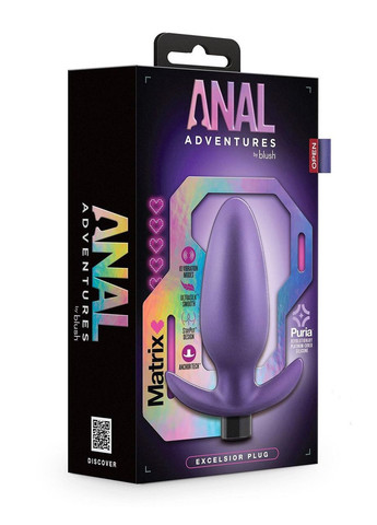 Анальний плаг із вібрацією Anal Adventures Matrix фіолетовий Blush (303903010)