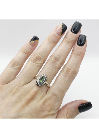 Каблучка срібна з хризолітом 18 2,95 г No Brand (370142294)