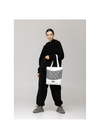 Сумка Shoper NOVA біла з принтом "StriQ" Sambag (329692810)