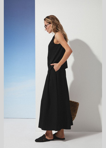 Жіночий комплект жилетка та спідниця. Чорний Seventeen (330644274)