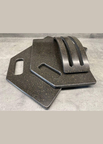 Набір кухонних дошок на підставці зі штучного каменю Cacao Umber 2 шт No Brand (346493687)