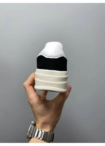 КРОССОВКИ ЖЕНСКИЕ ADIDAS GAZELLE BOLD BLACK WHITE АДИДАС ГАЗЕЛЬ БЕЛЫЕ No Brand белые демисезоны (392010754)