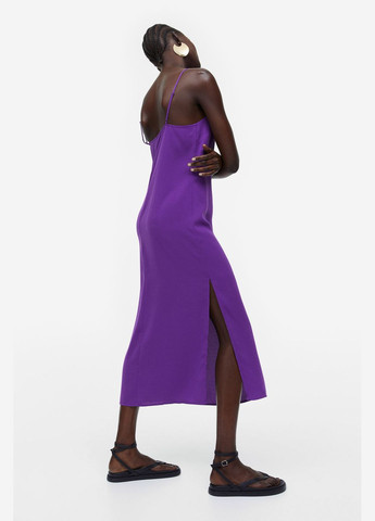 Фиолетовое повседневный платье H&M однотонное