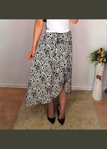 Спідниця жіноча на запах, модна, легка, довжина міді, талія на резинці, пояс в комплекті No Brand (347335513)