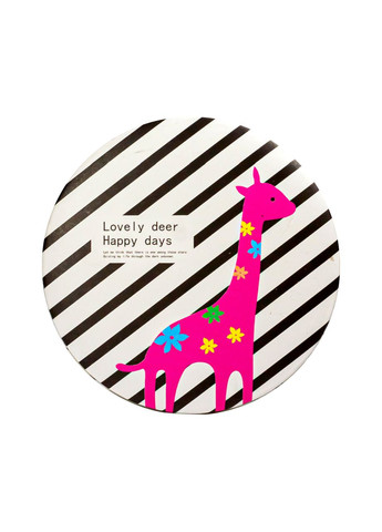 Зеркало карманное косметическое Cosmetic Mirror Lovely deer Happy days двойное круглое Kika (335858538)