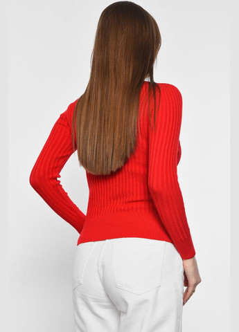 Красный демисезонный кофта женская красного цвета пуловер Let's Shop