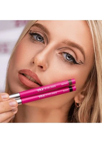 Лайнер для очей Eyeliner Black чорний ZOLA (382380524)