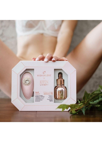 Подарочный набор HighOnLove & JOPEN: Objects of Desire (капли для клитора и вибратор с кристаллами) No Brand (366877064)