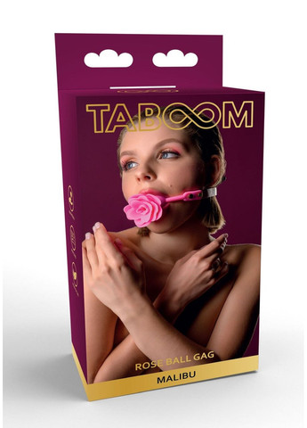 Кляп силіконовий Трояндочка Malibu Rose Ball Gag, рожевий Taboom (303881489)