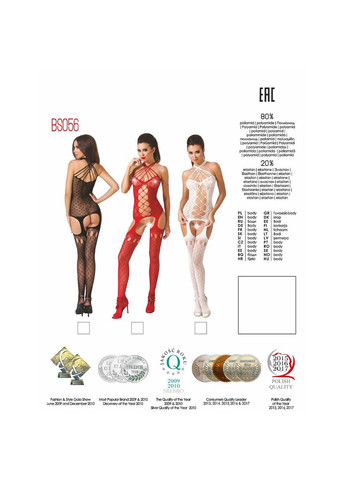 Бодистокинг BS056 red, комбинезон, имитация чулок Passion (369951923)