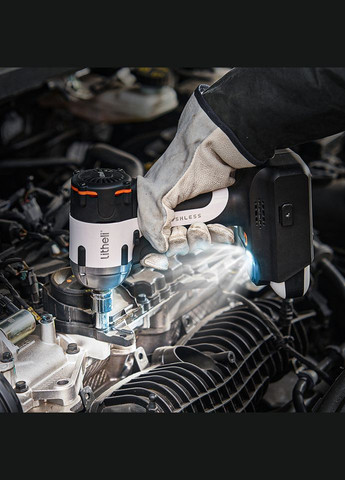 Акумуляторний ударний гайковерт безщітковий, живлення від павербанку (УМБ Power Bank 12500 mAh, 45 W, 2А в комплекті) Litheli (353503483)