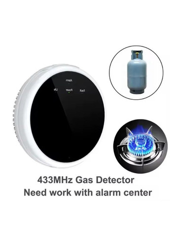 Датчик утечки природного газа радиочастотный 433 МГц CH4 LPG детектор с сиреной 80 дБ для сигнализации TUYA (367954233)