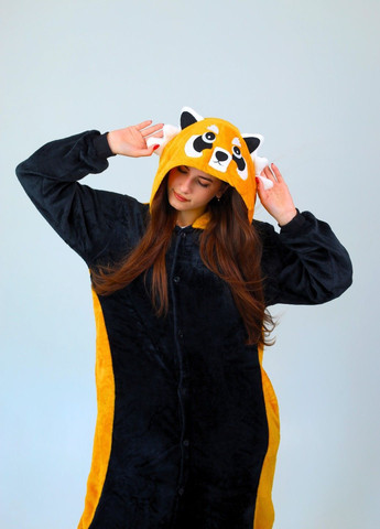 Кігурумі піжама Червона панда помаранчева плюшева жіноча тепла Lalapka (362490128)