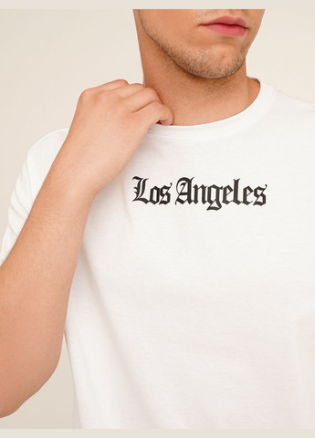 Біла футболка з принтом los angeles чоловіча p-mb02303 shop (2000990540584) LAWA