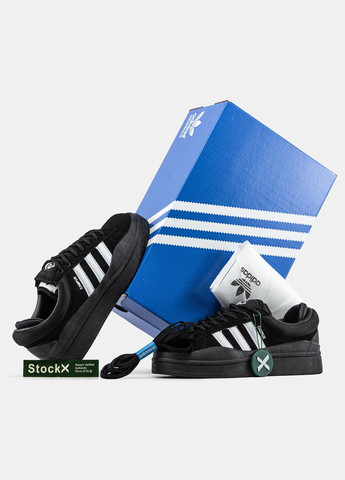 Кросівки жіночі Adidas Campus x Bad Banny black | Адідас Кампус чорні No Brand чорні демісезони (315683562)