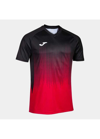 Комбінована футболка tiger iv чорний червоний Joma