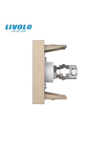 Телевизионная розетка, золотая, модуль 0.5 поста, TV гнездо для антенны/ресивера (VL-FCTV-1AP) Livolo (370971286)