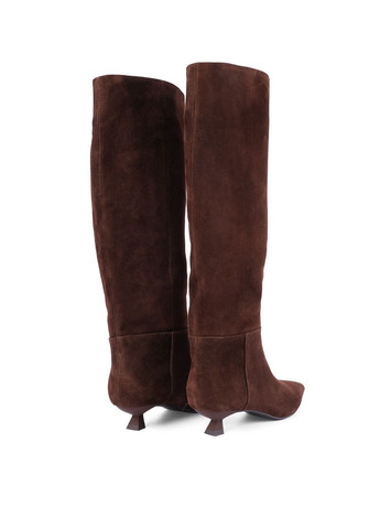 Осенние женские сапоги g015-1817 коричневый велюр MIRATON