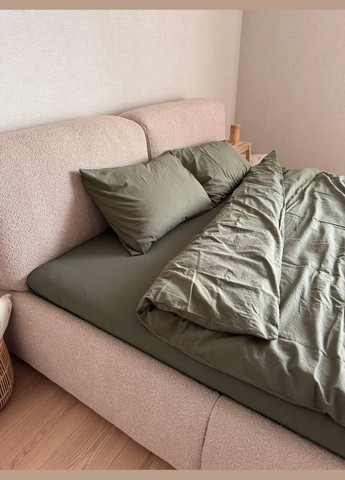 Постельное белье Антиаллергенное Евро 200х220 наволочка 70х70 2шт Хаки (П4К-al-sikel-var-004-01) No Brand (348095228)