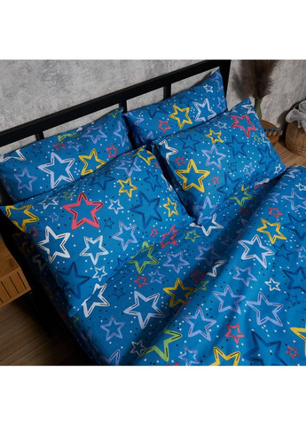 Комплект постельного белья Бязь Gold Люкс King Size 220x240 наволочки 4х50х70 (MS-820009278) Moon&Star Galaxy Dreams (356114525)