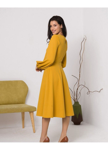 Помаранчева ділова сукня 12423 гірчичний ISSA PLUS