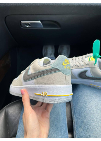 Бежеві Осінні кросівки чоловічі nike air force 1 low beige white найк аір форс 1 преміум No Brand