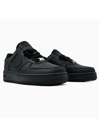Черные летние кроссовки nike air force black найк аир форс No Brand