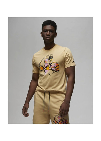 Бежева футболка чоловіча t-shirt flight mvp beige Air Jordan