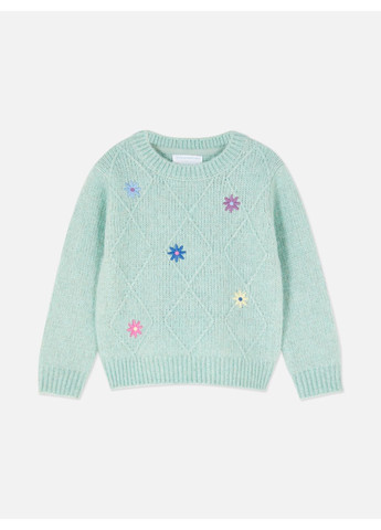 Мятный джемпер демисезон,мятный в узоры, Primark