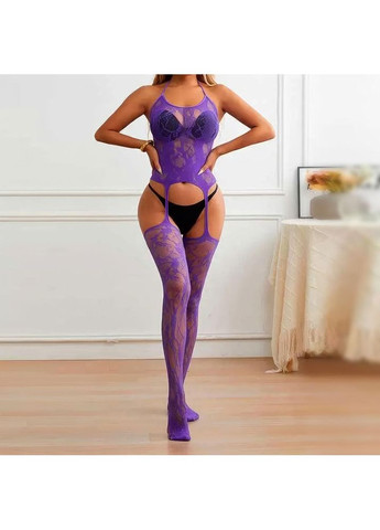 Жіночий бодістокінг з імітацією корсету та квітковим візерунком S M L No Brand (366665083)