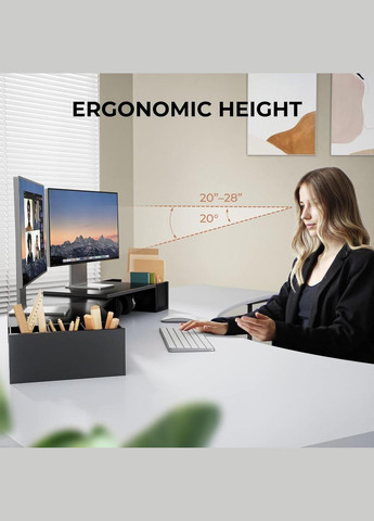 Стойка для двух мониторов Черный No Brand (315395879)