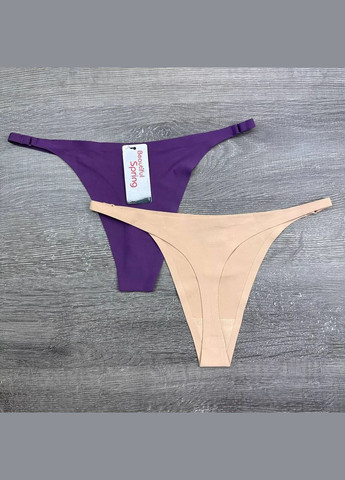 Набор женских трусиков стринг 6 шт No Brand Стрінги (325419107)