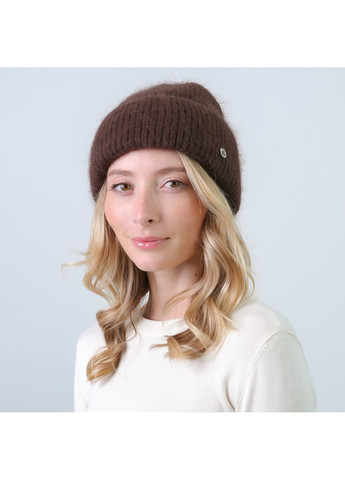 Шапка біні жіноча ангора коричнева JOSIE LuckyLOOK 847-712 (350197228)