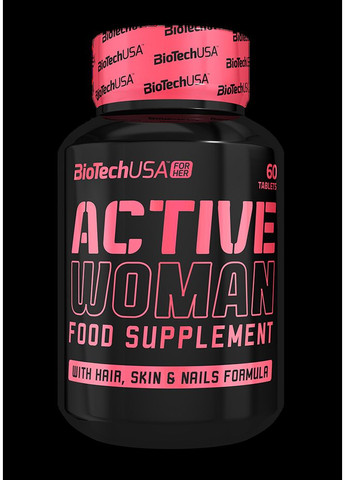 Вітаміни та мінерали Active Woman, 60 таблеток Biotech (322238696)