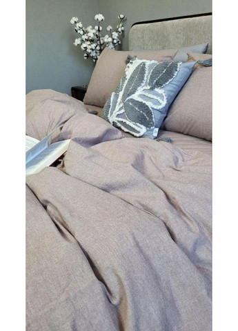 Постельное белье с резинкой Брауни(W1321) вареный хлопок Полуторный размер, наволочки 50/70 No Brand (364216831)