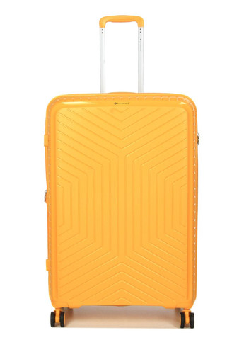 Чемодан большой L полипропилен с расширением 20103 77,5×53,5×32,5см 116+17л Желтый Snowball (297643999)