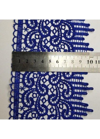 (1 метр) Кружево макраме 10 см цвет - синий электрик (36M-SF-3998-6) Plus-plus (352752309)
