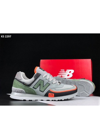 КРОСІВКИ ЖІНОЧІ NEW BALANCE 574 GRAY GREEN НЬЮ БЕЛАНС 574 No Brand сірі демісезони (367170897)
