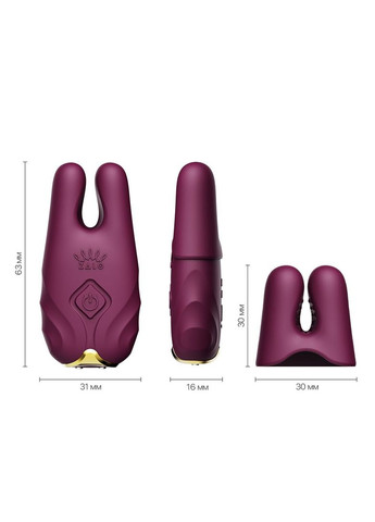 Смарт-вібратор для грудей - Nave Velvet Purple, пульт ДК, робота через додаток Zalo (335392257)