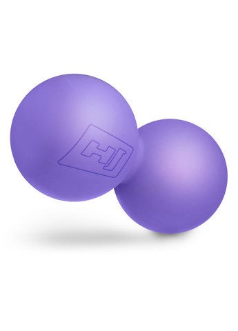 Силиконовый массажный двойной мяч 63 мм HS-S063DMB фиолетовый Hop-Sport (361951399)