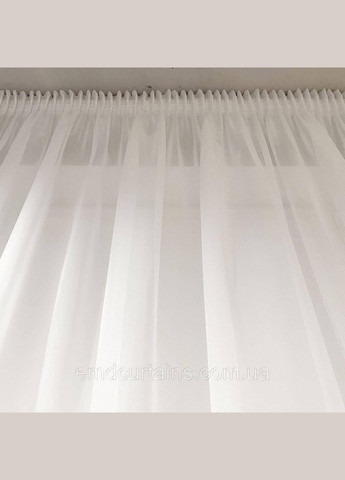 Комплект шторы на тесьме 2 шт 180х250 микровелюр Серый, тюль вуаль 300х250 Белый No Brand (337354829)